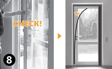 plisē insektu sieta uzlikšana